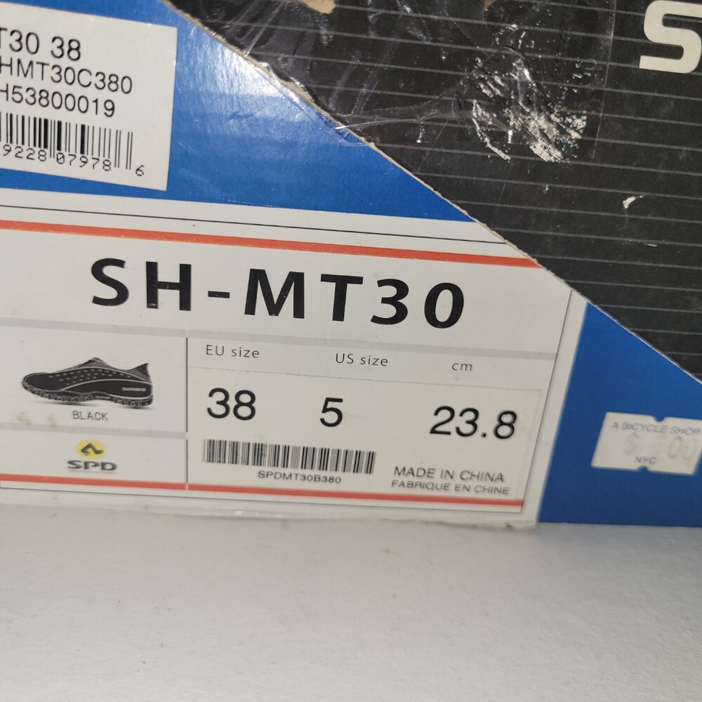 Shimano SH-MT30 Men's EU 38 US 5 Black Mountain Cycling Shoes New In Box - Picture 2 of 8